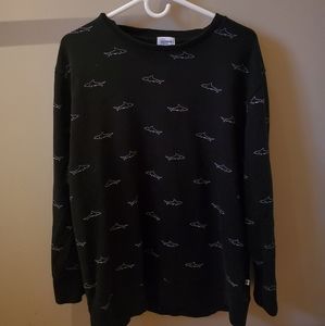 Shark pattern crewneck